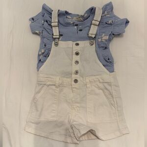 White Jessica Simpson Kids Overall Outfit